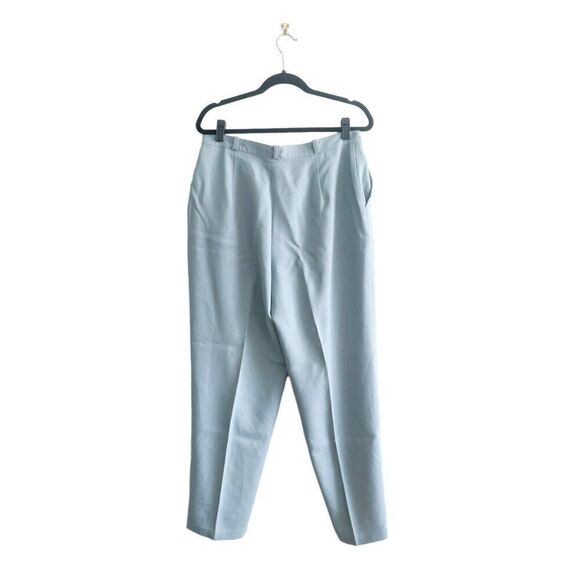 Jones New York Wool Trousers Pleated Pale Blue Lined Women's 16 Pants - Picture 4 of 13